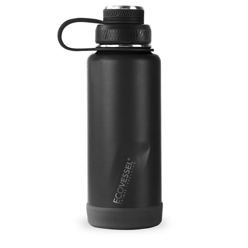 EcoVessel Boulder 32 Oz. Trimax® Insulated Ss Water Bottle - Black Shadow-1