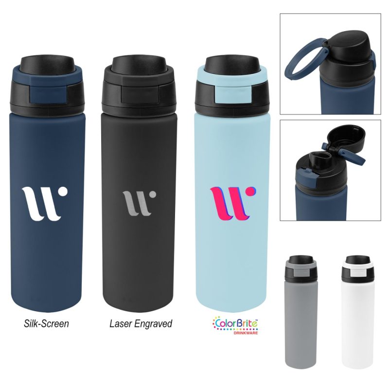 32 Oz. Pop Sip Recycled Single Wall Stainless Steel Bottle-1