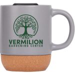 Cork Bottom Ceramic Mug 13 Oz With Lid-1