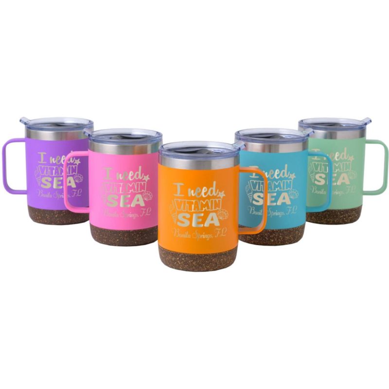 Saratoga Cork Bottom Brite Mug 12 Oz-2