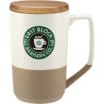Tahoe Tea & Coffee Ceramic Mug with Wood Lid 16oz-8