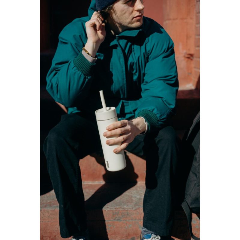 MiiR® Sipper Straw Bottle - 16 Oz. - White Powder-6