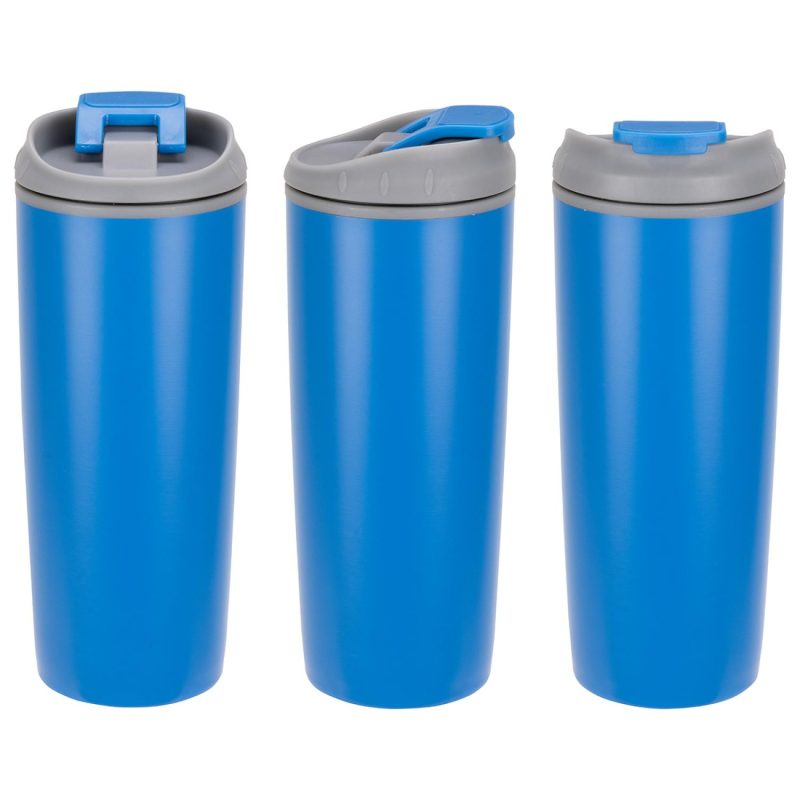 Olympia 17 oz Stainless Steel/Polypropylene Tumbler with Flip Top Lid-6