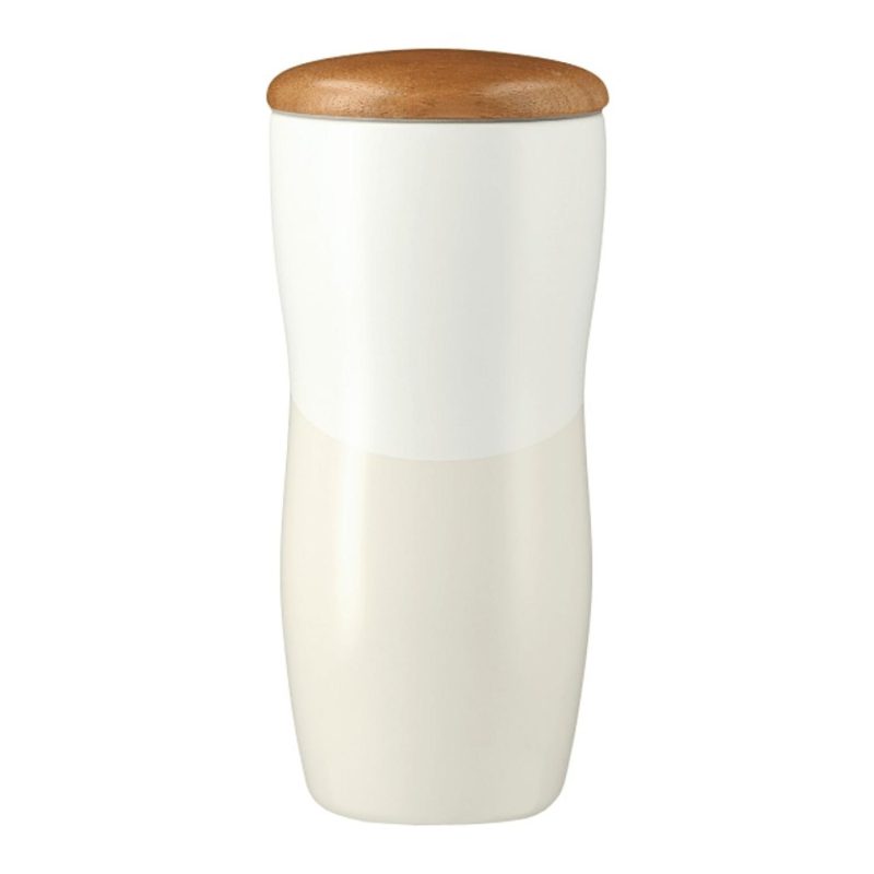 Reno Double Wall Ceramic Tumbler w/Wood Lid 10oz-3
