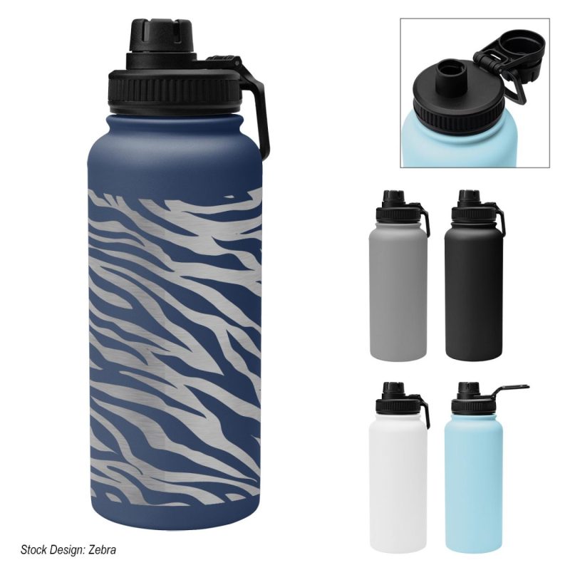 32 Oz. Full Laser Austin Recycled Stainless Steel Bottle-1
