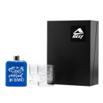 6 oz Flask & 10 oz Island Rocks Glasses - Gift Set-1