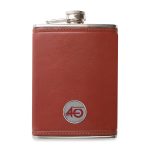 Ahead Leather Flask - Brown-1