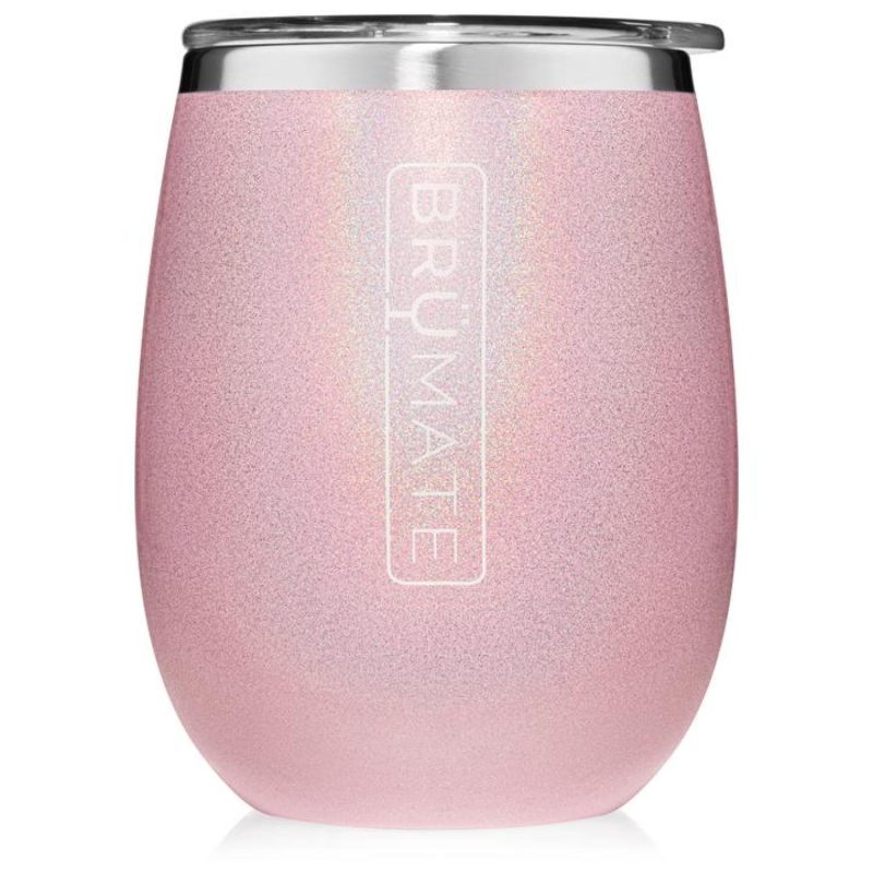 BruMate Stemless Uncork'd 14oz Wine Glass Glitter and Print Colors-5