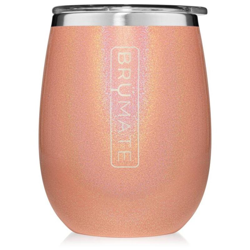 BruMate Stemless Uncork'd 14oz Wine Glass Glitter and Print Colors-10
