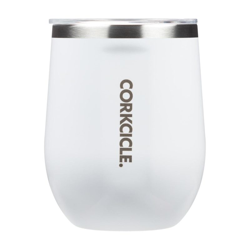 Corkcicle 12 Oz. Stemless Wine Cup - Gloss White-1