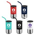 Destin 16oz Double Wall Tumbler w Straw-1