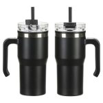 Outback 20 oz Stainless Steel/Polypropylene Mug with Lid and Straw-4