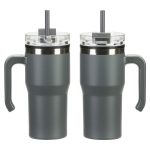 Outback 20 oz Stainless Steel/Polypropylene Mug with Lid and Straw-6