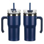 Outback 20 oz Stainless Steel/Polypropylene Mug with Lid and Straw-8