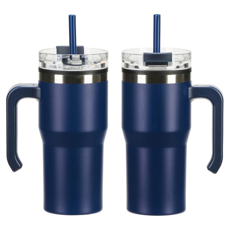 Outback 20 oz Stainless Steel/Polypropylene Mug with Lid and Straw-8