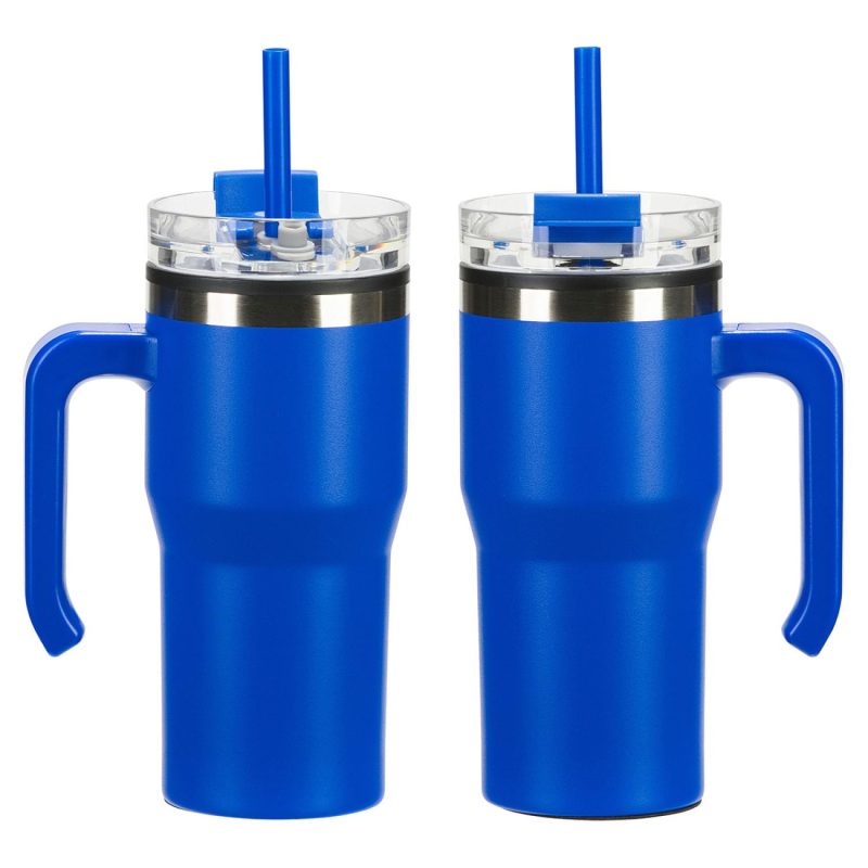 Outback 20 oz Stainless Steel/Polypropylene Mug with Lid and Straw-10