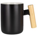 Tokyo 12 Oz Ceramic Mug with Wooden Handle-2