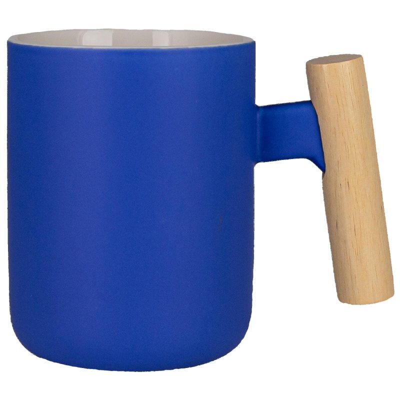 Tokyo 12 Oz Ceramic Mug with Wooden Handle-3