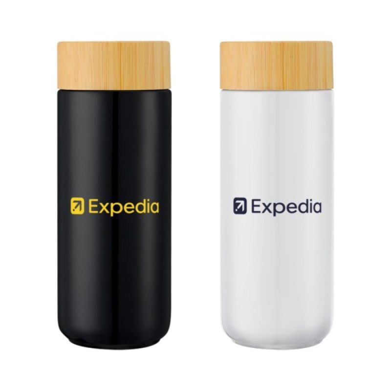 Williston 10oz Double Wall Ceramic Mug w/Bamboo Lid-1