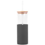 18 Oz. Glass Tumbler w/Bamboo Lid