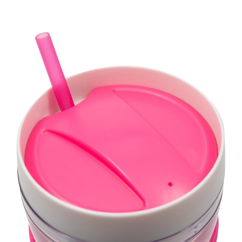 Cool Gear® Callisto Chiller Clear Straw Bottle - 24 Oz. - Pink-3