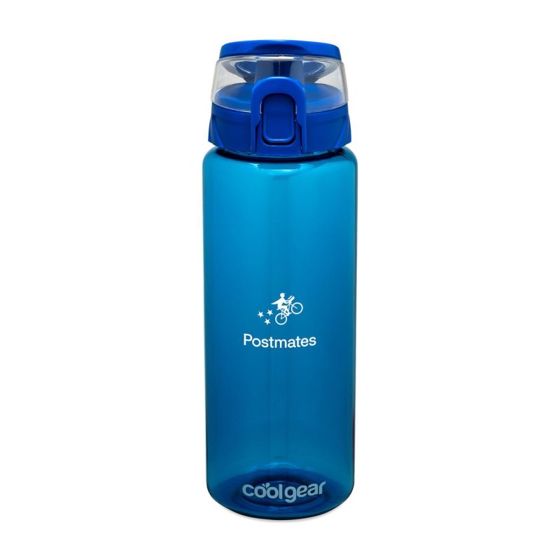 Cool Gear® Cylinder Bottle with Halo Lid - 32 Oz. - Blueberry-1