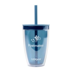 Cool Gear® Oasis Straw Bottle - 14 Oz. - Elemental Blue-1