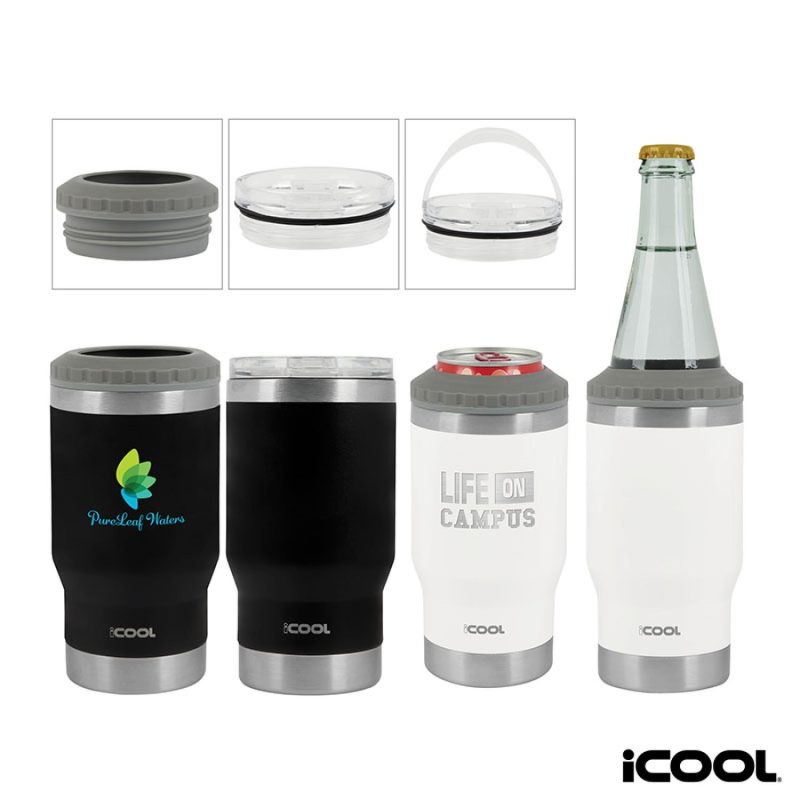 iCOOL-Oswego-14-oz-Double-Wall-Stainless-Steel-Can-Cooler-Tumbler-KM4404 iCOOL Oswego 14 oz. Double Wall Stainless Steel Can Cooler / Tumbler-1