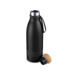 19 oz Double Wall Vacuum Insulated Bottle With Cork Lid-3