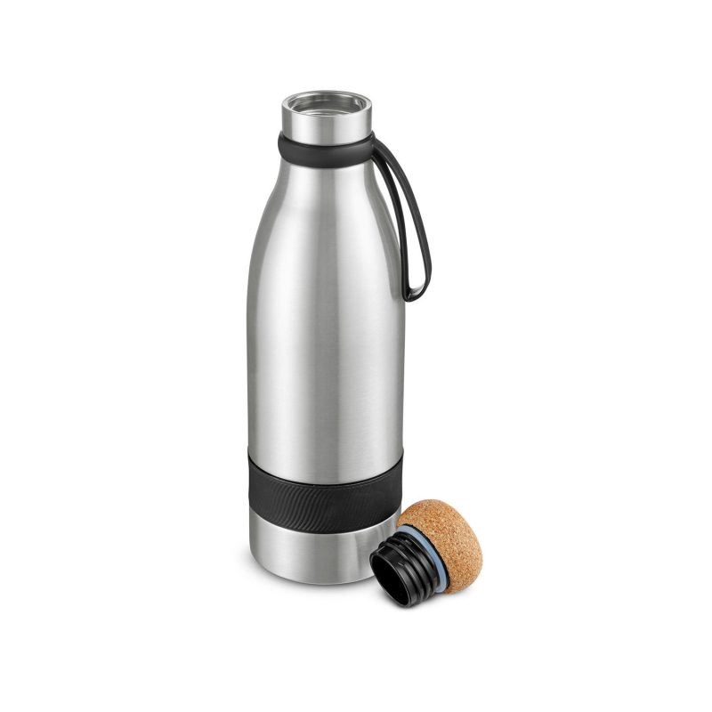 19 oz Double Wall Vacuum Insulated Bottle With Cork Lid-8
