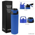 Aws 24 Oz. Pop Sip Recycled Stainless Steel Bottle Kit-2
