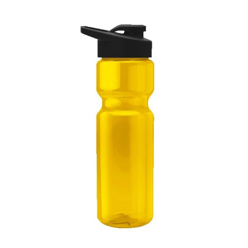 Tandem 28oz Recycled Transparent Bike Bottle w/Drink-thru Lid-3