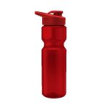 Tandem 28oz Recycled Transparent Bike Bottle w/Drink-thru Lid-4
