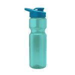 Tandem 28oz Recycled Transparent Bike Bottle w/Drink-thru Lid-5