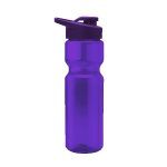Tandem 28oz Recycled Transparent Bike Bottle w/Drink-thru Lid-6