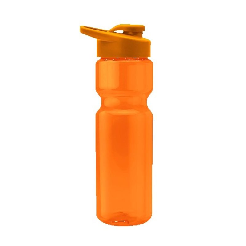 Tandem 28oz Recycled Transparent Bike Bottle w/Drink-thru Lid-7