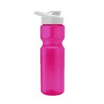Tandem 28oz Recycled Transparent Bike Bottle w/Drink-thru Lid-8