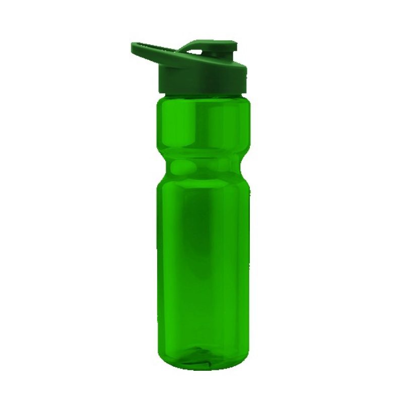 Tandem 28oz Recycled Transparent Bike Bottle w/Drink-thru Lid-9
