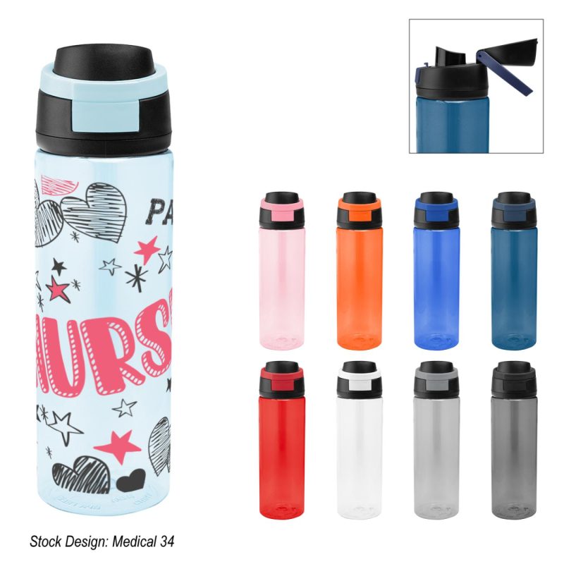 24 Oz. Full Color Pop Sip Rpet Bottle-1