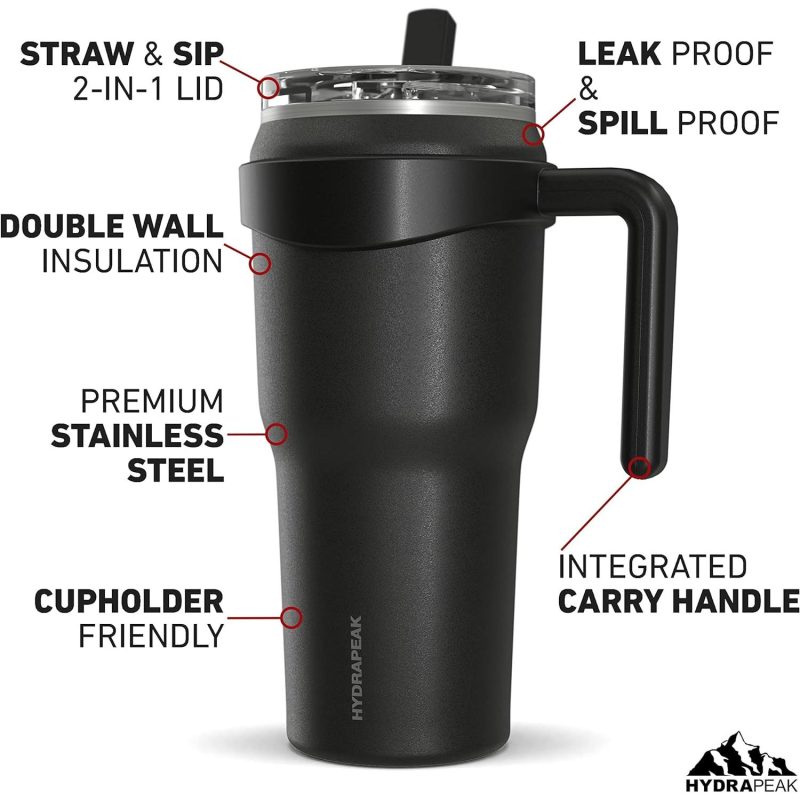 HYDRAPEAK 40oz Roadster Tumbler with Handle and Straw Lid-3