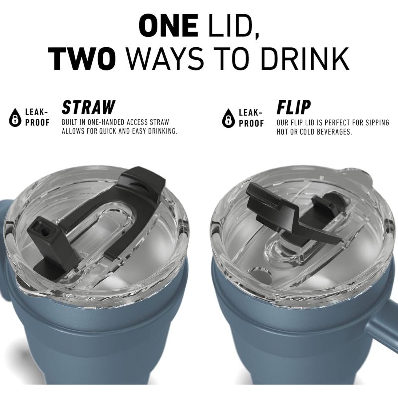 HYDRAPEAK 40oz Roadster Tumbler with Handle and Straw Lid-4