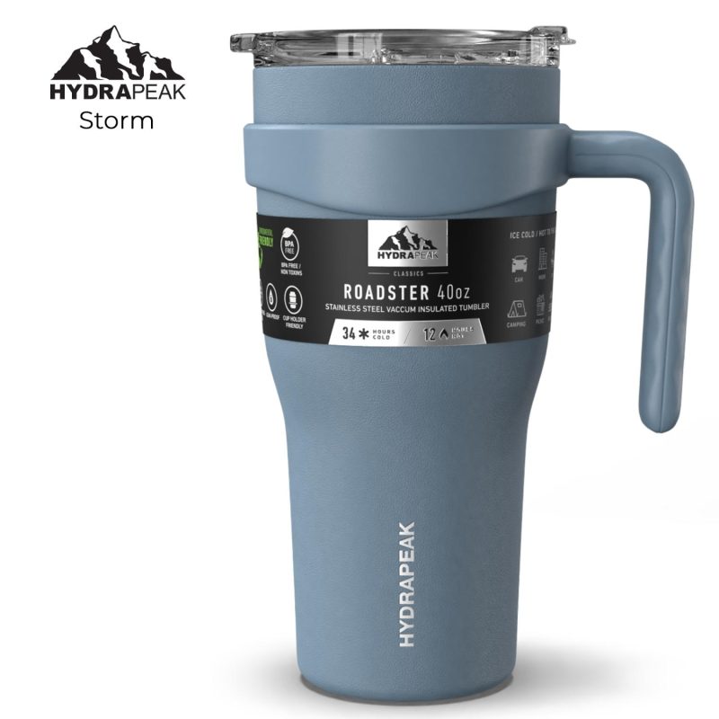 HYDRAPEAK 40oz Roadster Tumbler with Handle and Straw Lid-5