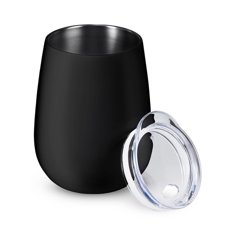 10 oz Stemless Insulated Wine Tumbler With Lid-2