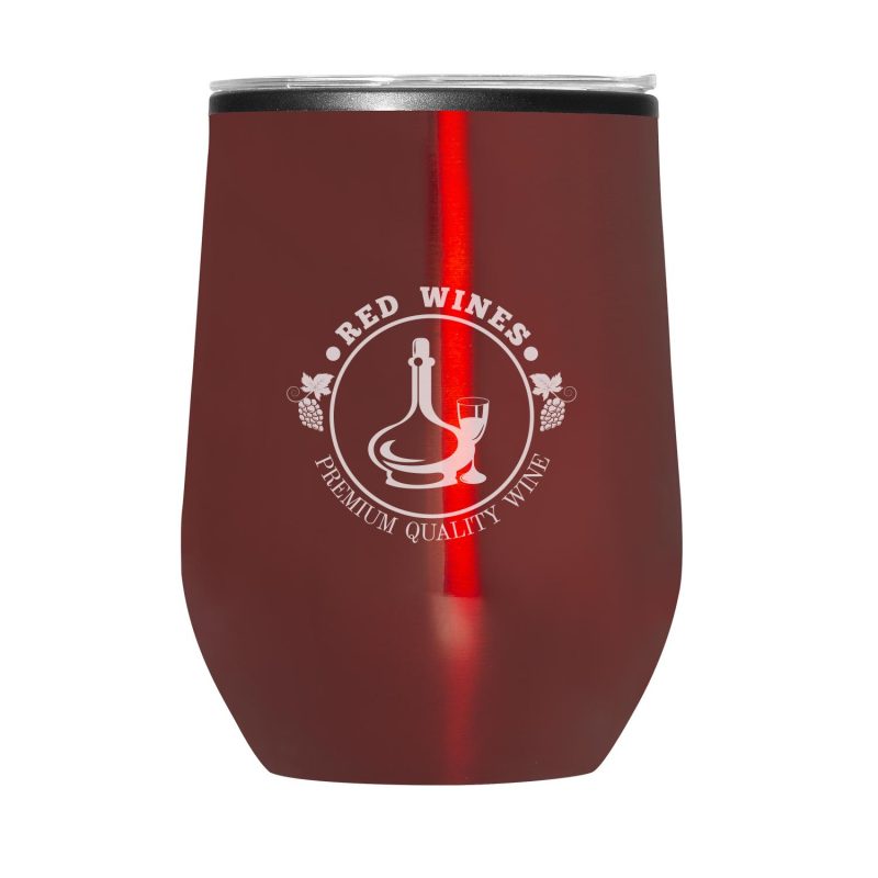 12 oz Budget Stemless Wine Tumbler With Lid-1