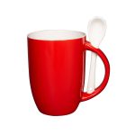 12 oz Dapper Ceramic Mug With Spoon-4