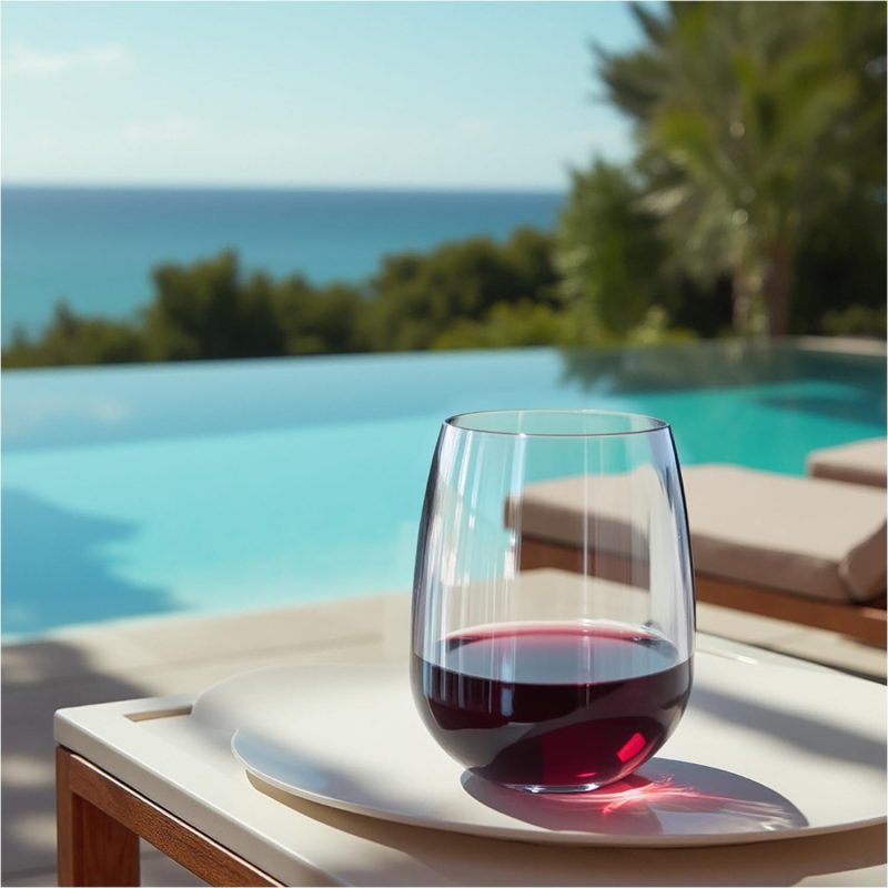12oz Clear Stemless Wine Glass-5
