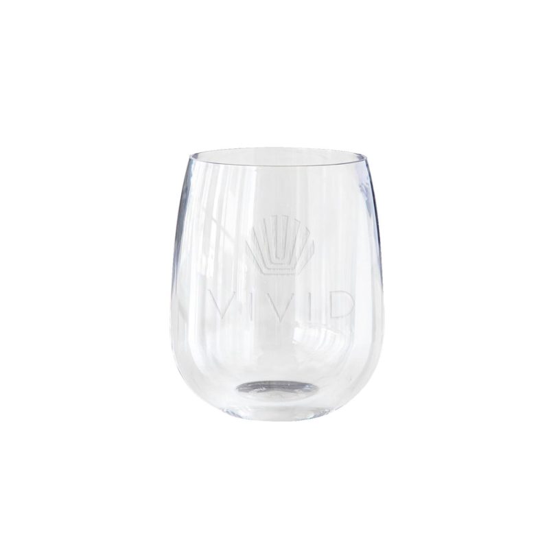 12oz Clear Stemless Wine Glass-1