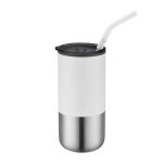 16 Oz. Double Wall Tumbler w/Silicone Sip Steel Straw-2