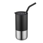 16 Oz. Double Wall Tumbler w/Silicone Sip Steel Straw-8