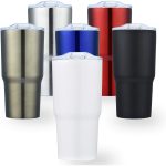 24 Oz. Vacuum Insulated Stainless Steel Tumbler w/Copper Lining & Slider Lid-5
